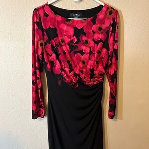 Ralph Lauren size 8 Black and red floral dress